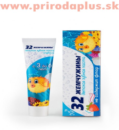 Zubná pasta pre deti 3 - 6 rokov - s jahodovou príchuťou 60 g